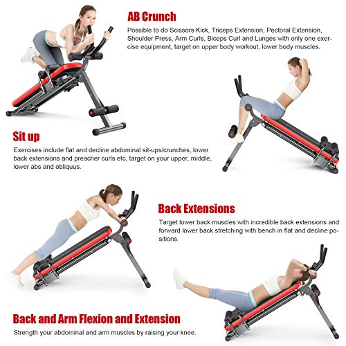 image for IDEER LIFE Core&Abdominal Trainers Abdominal Workout Machine,Whole Bod