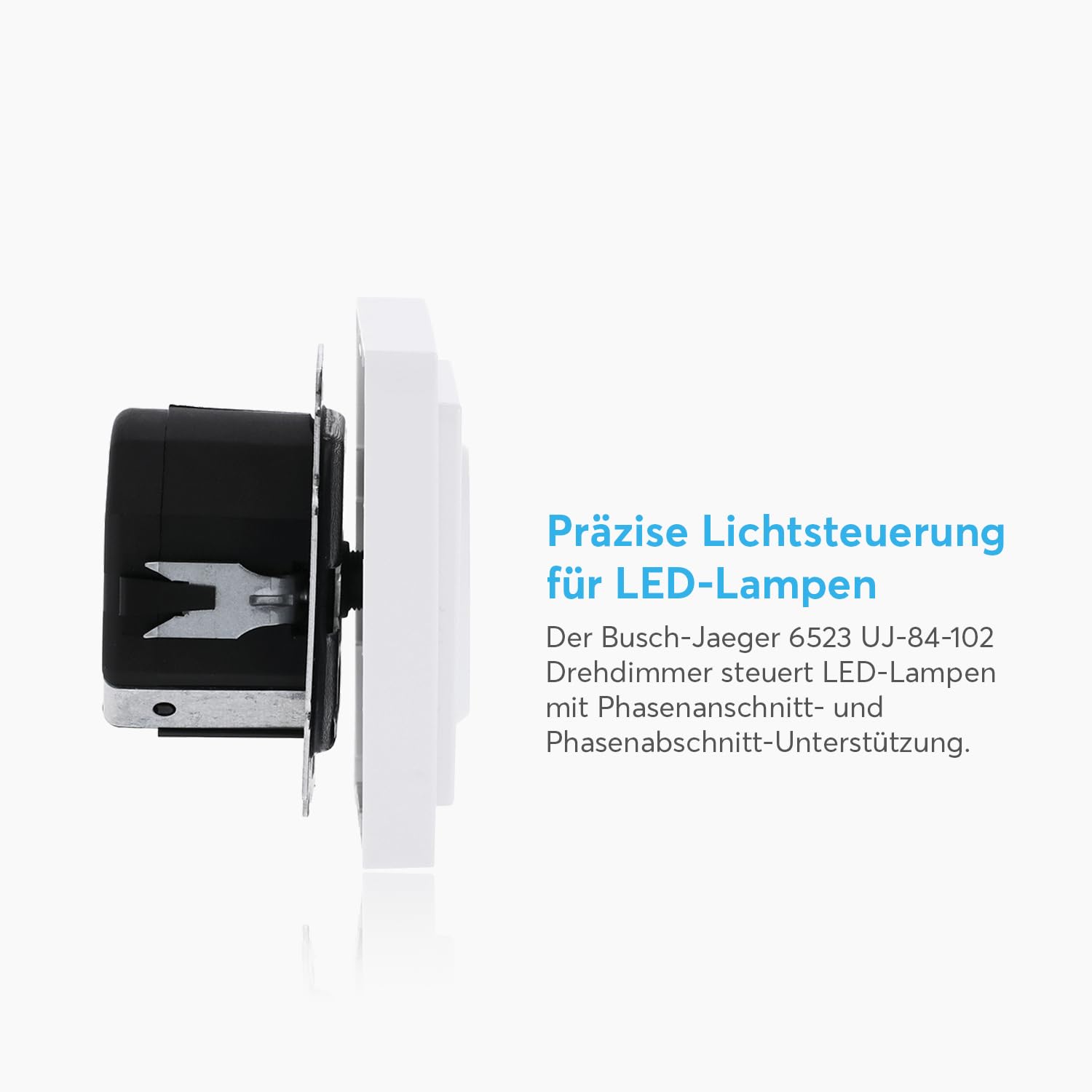 Busch-Jaeger Ściemniacz obrotowy 6523 UJ-84-102 UP biel alpejska ściemniacz 4011395263839