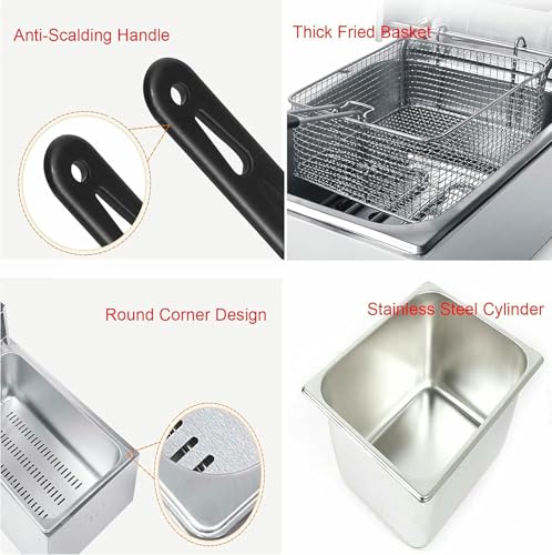 Machine de friture electrique grande capacite contre eclaboussures - 8
