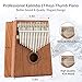 Kalimba 17 Key Thumb Piano - Kithouse Kalimba Thumb Finger Piano 17 Keys Mbira - Include Kalimba Case, Music Song Book, Tuning Hammer (Circle Flower)