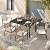 LAUSAINT HOME 7 Pieces Patio Dining Set, Outdoor Furniture Set of 6 Chairs with Soft Cushion and Iron Slats Table Top with Umbrella Hole, Conversation Set for Backyard, Garden and Poolside