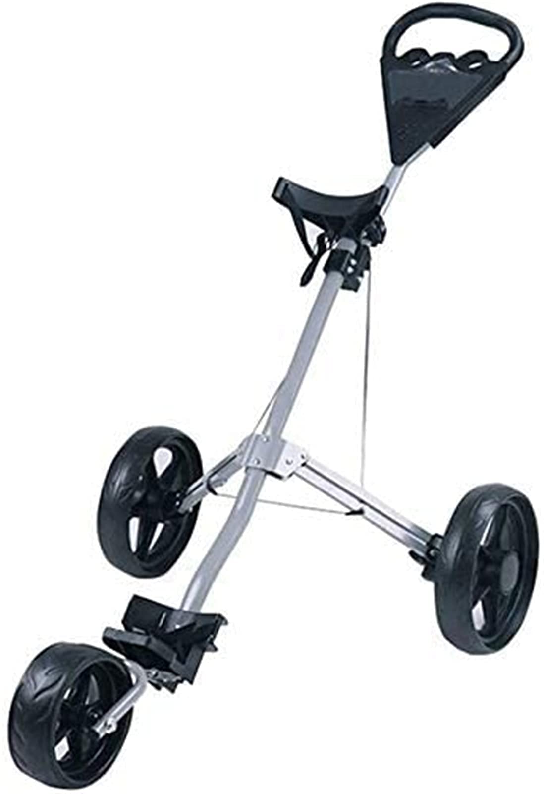 Carrito de Golf de Empuje, Carrito de Golf de 3 Ruedas, se Abre y se Cierra en un Segundo, carritos de Golf livianos, Freno de pie, Mejora la Movilidad sin Esfuerzo.