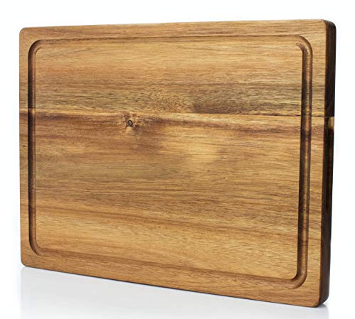Flash Deals - 40% OFF Pellholmen Collection Reversible Acacia Butcher board with Juice grooves- Eco-Friendly, Durable, Kitchen Counter Cutting Board