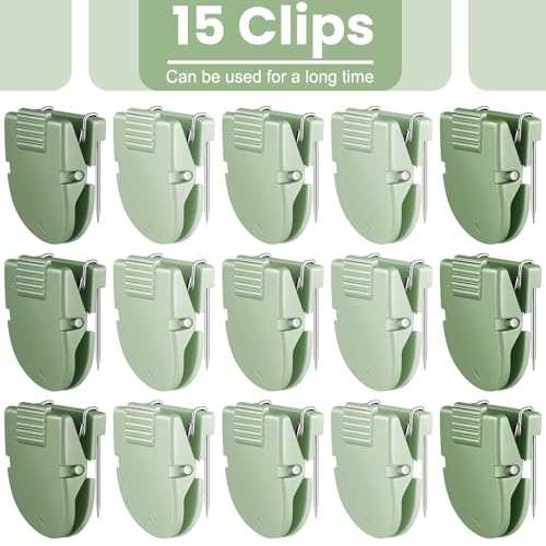 Image of Feifeiya 15 Pcs Cubicle Clips for Fabric Panels,Sage Green