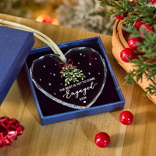 Image of Engagement Gifts for Couples 2026,First Christmas Engaged Ornament 2026