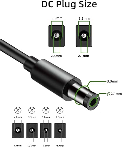 Miniatura 4 de Cargador adaptador de fuente de alimentación de CA de 5 V 2 A (CA 100-240V a CC 5 voltios 2 amperios 10 vatios enchufe 0.217 x 0.083 in y 0.098 in)