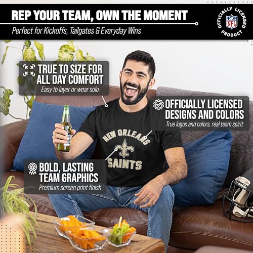 Image of NFL Gameday Cotton Blend T-Shirt for Men and Women - Licensed