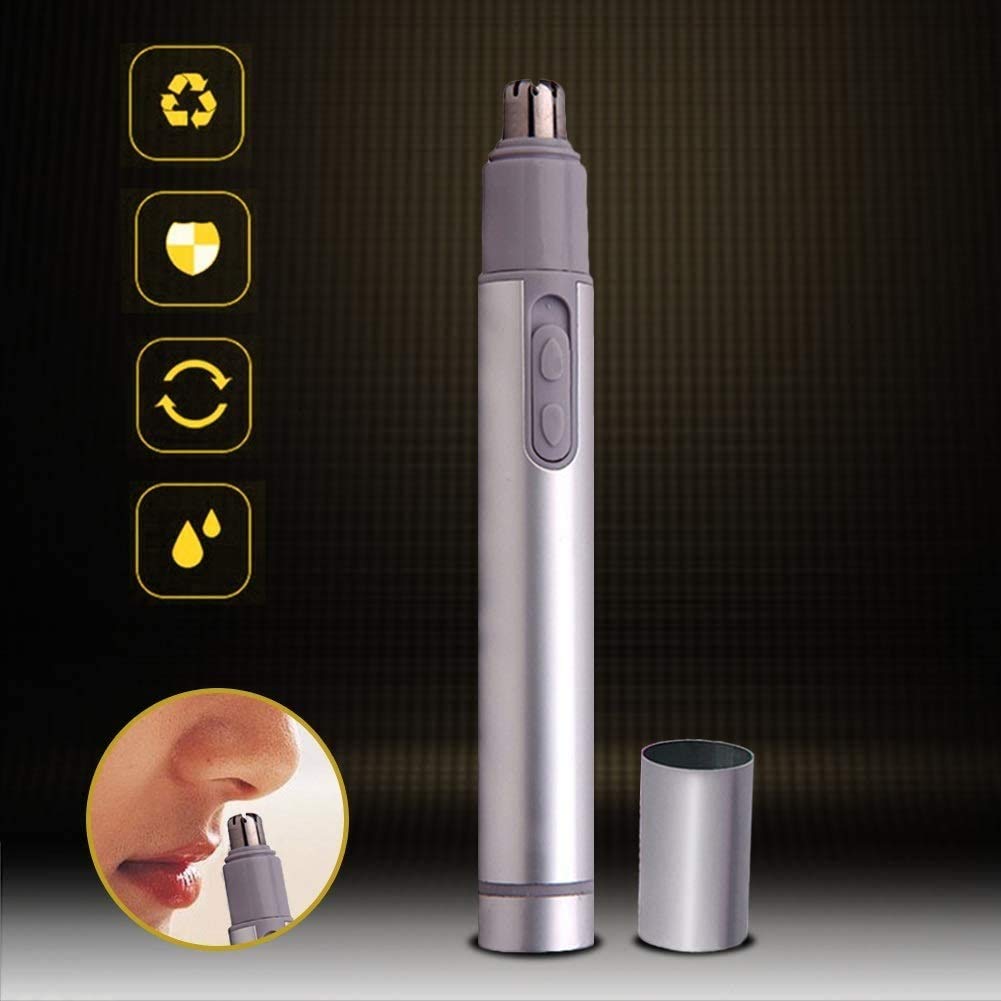Rifinitore indolore for i peli del naso for uomini e donne, toelettatore elettrico a batteria, rimozione viso facile da pulire