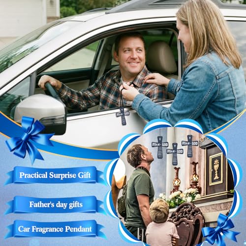 Image of Fumete 24 Pcs Christian Gifts for Men Man of God Cross Car Air Fresheners Bulk Inspirational Religious Scripture Scented Hanging Ornaments for Pastor Church Clergy Sunday School