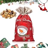 weihnachtskarte basteln 🎅 【Kordelzug-Design】 Weihnachtssack hat einen roten Kordelzug zum einfachen Öffnen und Schließen, um sicherzustellen. Weihnachtstaschen mit Kordelzug verhindern das Herunterfallen der Produkte in der Tasche und sind leicht zu tragen und aufzuhängen.