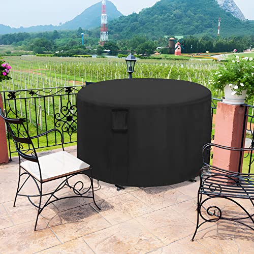 Jungda Patio Furniture Covers Round,42 Inch Outdoor Round Table Cover Waterproof,Round Patio Furniture Cover For All Weather Resistant - 42 X 28 Inch #TOP5