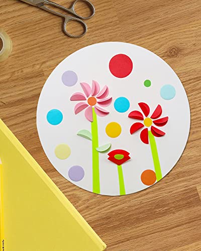 Ezyaid Construction Paper Circles With Assorted Colors 6 Inch, Colored Craft Paper 200 Sheets For Kids Arts And Crafts, School Crafting Supplies For Kids #TOP3