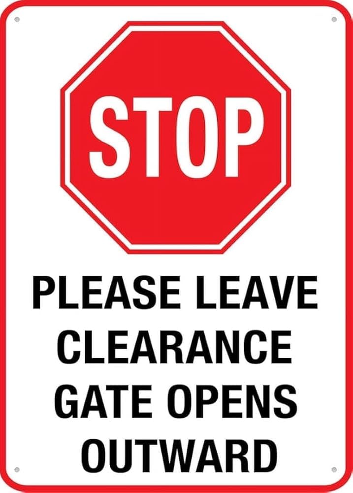 Please Leave Clearance Sign Warning Tin Sign Home Kitchen Farm Garden Garage Wall Decor Gift For Women Men 8x12 Inch