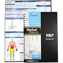 H&P notebook - Medical History and Physical notebook, 100 medical templates with perforations