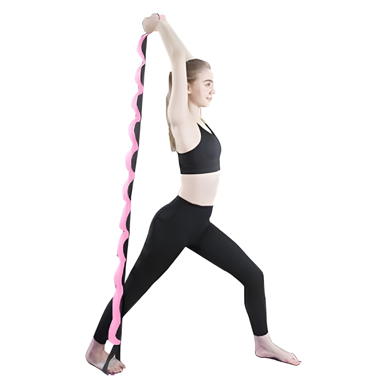 Shopfleet 9 Loops Non-Elastic Yoga Strap for Stretching, Perfect Multi-Loop Exercise Stretch Band for Rehabilitation, Flexibility, Hamstring & PT (Pink)-image-45