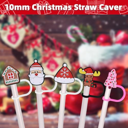 5 Pitillos con Cubiertas de Silicona Navidad miniatura 4