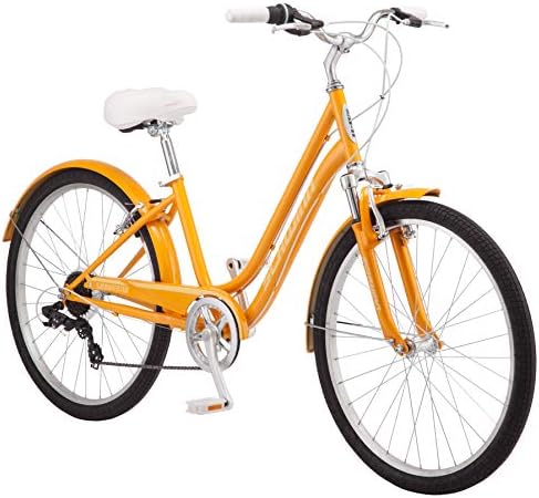 Schwinn Suburban Adult Classic Comfort Bike, Mens and Womens, 26-Inch Wheels, 7 Speed Drivetrain, 16 or 17-Inch Aluminum Frame, Alloy Linear Hand Brakes