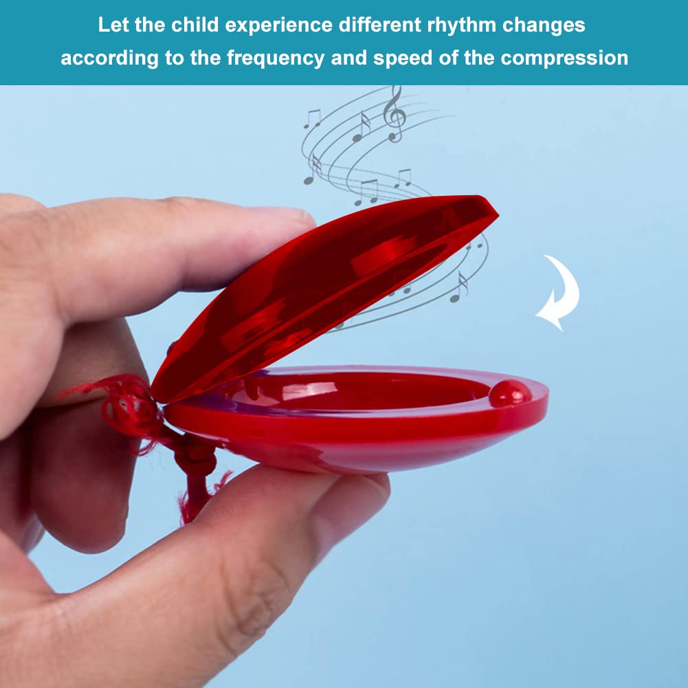 Nacchere In Legno Per Bambini - Strumento Musicale A Percussione, Giocattolo Ritmico Educativo