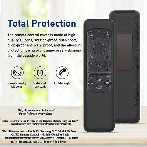 Image of Silicone TV Remote Cover Compatible with Samsung neo QLED Remote Cover BN59-01432G BN59-01432A BN59-01432J BN59-01432 Case (Remote Control not Included) - Black Style 1