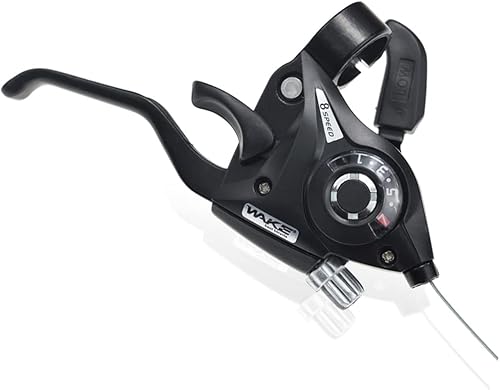 Vista 2 de Palancas de Freno de Bicicleta, Palanca de Cambios 3x8 de 24 Velocidades con Indicador de Marchas y Cable de Freno V para Bicicleta de Montaña