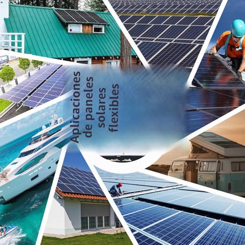 Miniatura 8 de Panel Solar 100w 18v, Módulo Solar Flexible, Cargador Solar Monocristalino Para Sistema Fuera De La Red Sistema Insular Central Eléctrica Portátil Batería Barco Coche Techo Camping
