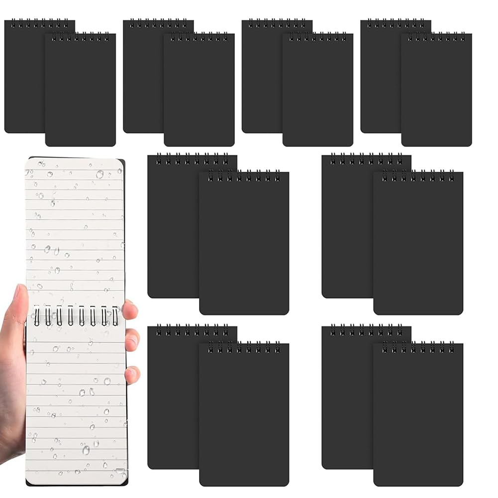 Notebook Impermeabile 16 Pezzi 3x5 Blocco Note Tascabile A Spirale per Tutte Le Stagioni Scrivi La Blocco Note Impermeabile