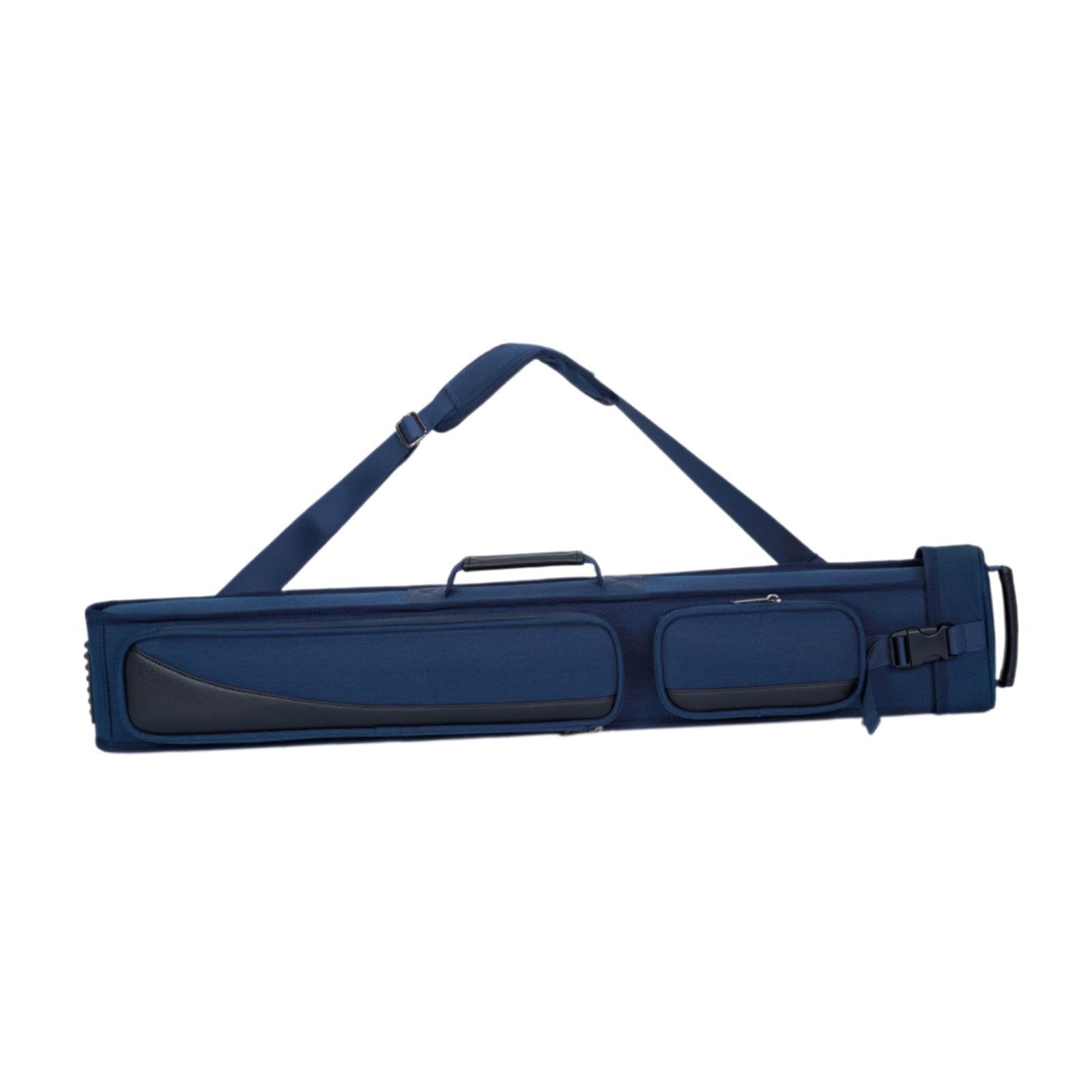 Menolana Oxford Cloth Pool Cue Case Sling Bag Scratch Resistant with Multi-Pockets Cue Carry Bag for Travel 7X Cues Billiards Supplies, Dark Blue