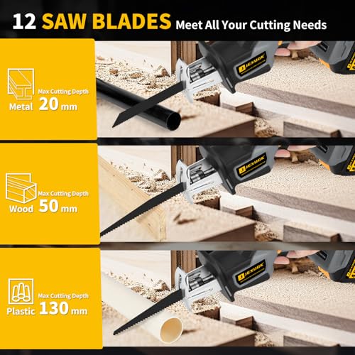 JEXUGK Reciprocating Saw 12 Blades