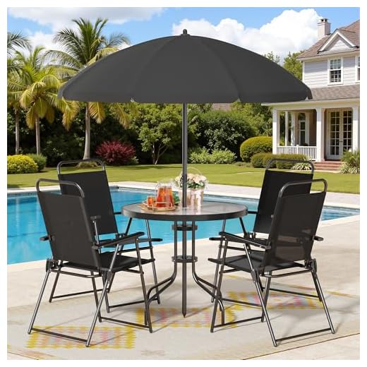 Shintenchi Folding Patio Dining Set