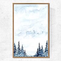 SIGNWIN Framed Canvas Wall Art Pine Tree Canvas Prints Home Artwork Decoration for Living Room,Bedroom - 16