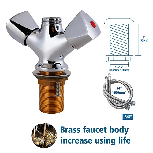 Maxsen Commercial Sink Faucet With Sprayer Deck Mounted Kitchen Faucet Sigle Hole 43" Height Brass Pre-Rinse Faucet With 12 Inch Add On Swivel Spout Ideal For Restaurant Hotel #TOP2