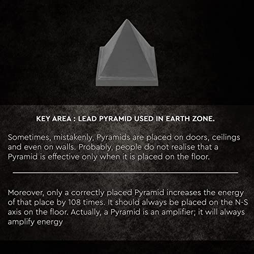 Image of Lead Pyramid | Vastu Remedy | Solid Pyramid | Yantra for Healing for Positive Energy (Pack of 1)