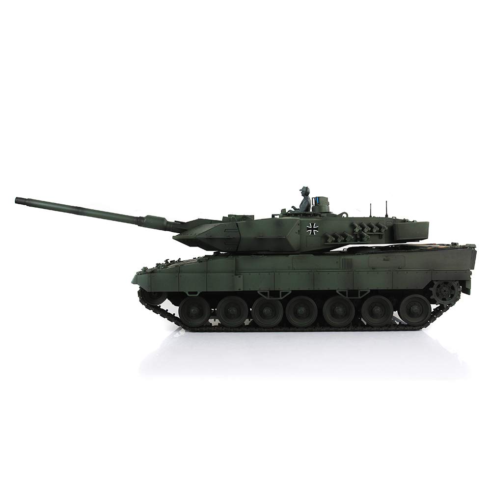 1/16 Henglong FPV 7.0 Leopard2A6 RTR RC Tank 3889 Metal Tracks Barrel Recoil Hobby adulto
