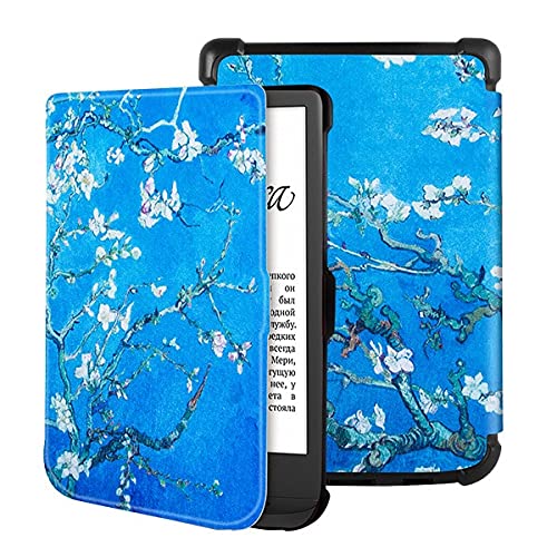 Tablets & e-Books Case - For Pocketbook Touch Lux 5 4 Case for Pocketbook 606 628 633 627 616 632 Color for Touch HD 3 Auto Sleep Capa Slim Funda (Flowers 6)