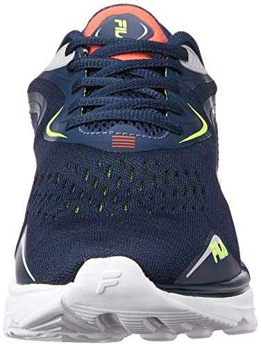 Tênis Racer Flex, Fila, Masculino, Marinho/Laranja/Verde Limão, 41