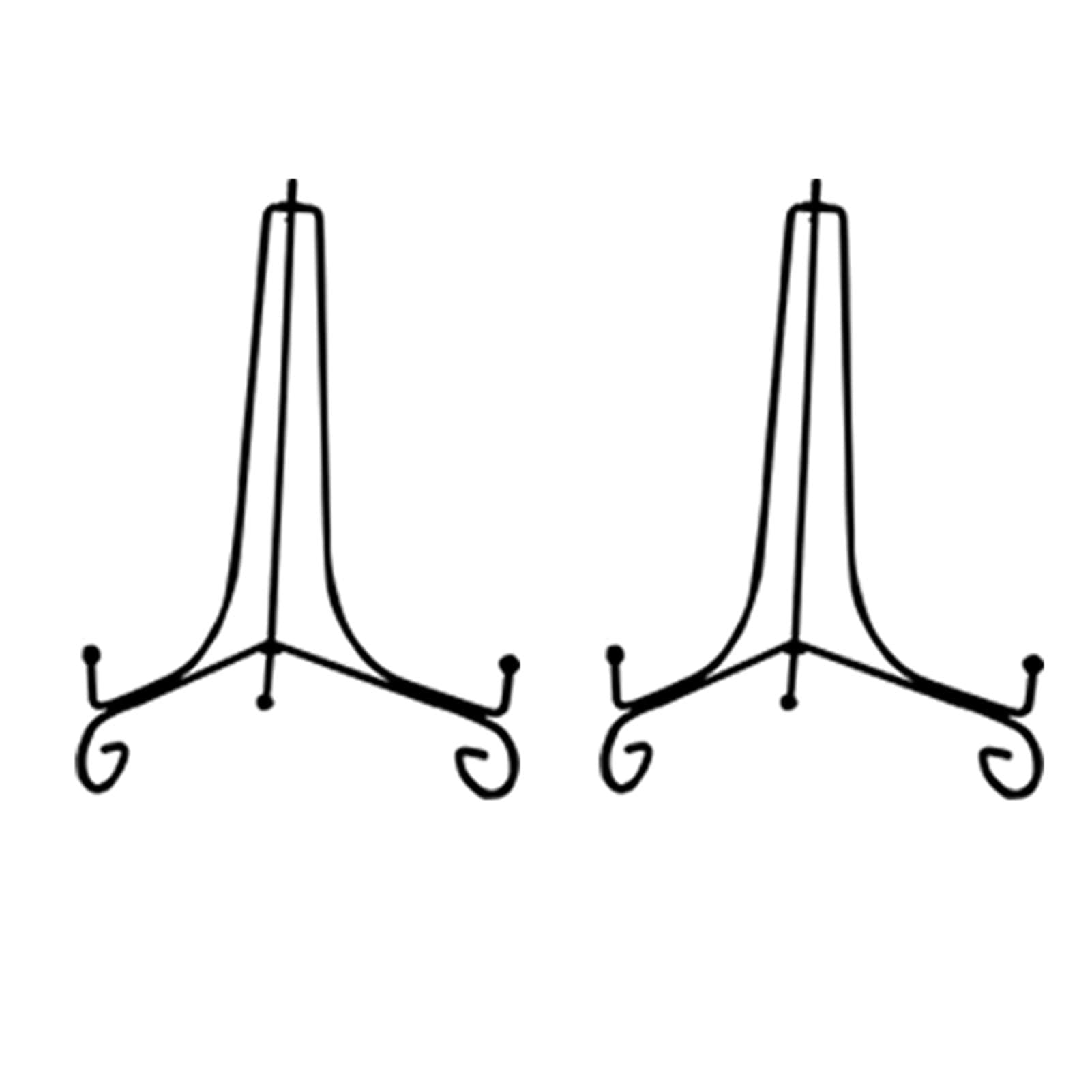 UMXOSM 2 Pack Display Stands, Plate Holder 4/6/8/10inch Easel Iron Photo Holder for Picture Frame, Decorative Plates, Book, Collectibles(8inch)