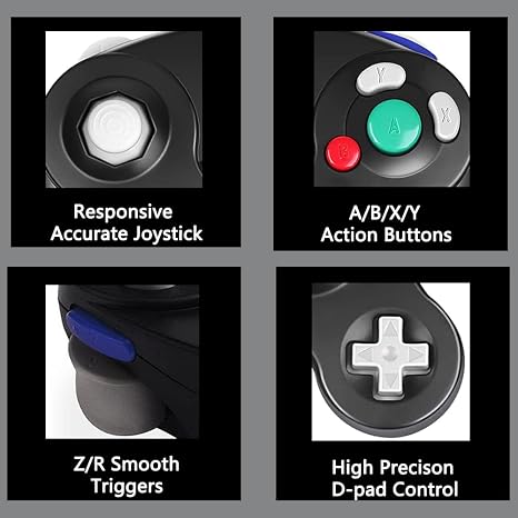 Reiso Classic NGC Wired USB Controller for Windows PC MAC (Black)