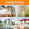 Misters System, 100FT DIY Outdoor Misting Cooling System Comprise +2 PE Adapters3/4+30 Brass Mist Nozzles+2 Tee Adapters+2 90 Degree Elbows, for Garden, Outside Patio Pasture and waterpark
