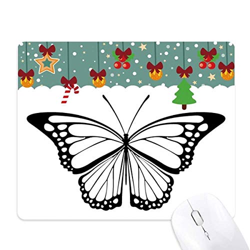 Alfombrilla de ratón para juego y oficina con base de goma y diseño de mariposa