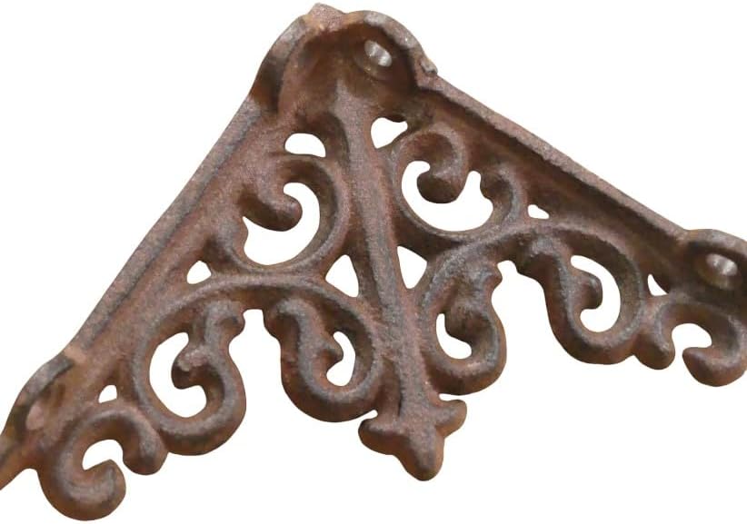 2 Antique Style Shelf Brace Wall Bracket Cast Iron Brackets Small 3 3/4" X 3 3/4"