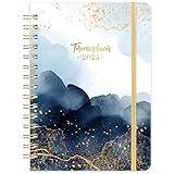 Terminplaner 2025 - Kalender 2025 von Januar 2025 bis Dezember 2025, Ringbuch Wochenplaner 2025, blau, 21.3 x 14.7cm