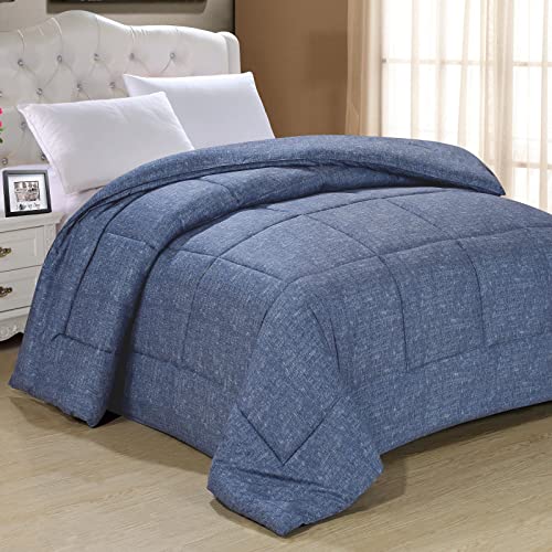 Swift Home Full Comforter - Lightweight & Extra Soft Down Alternative Bedding - All-Season Comfortable Bed Comforter - Wrinkle Fade Stain Resistant - Dark Indigo, Full #TOP19