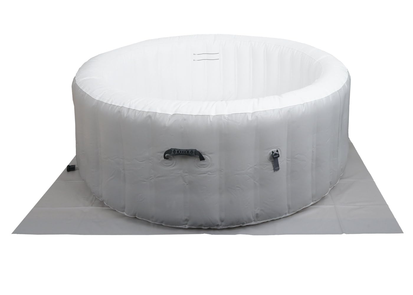 Mendler Whirlpool HWC-N97, Ersatz-Pool 4 Personen, In-/Outdoor aufblasbar PVC laminiert, rund Ø180cm - grau-weiß