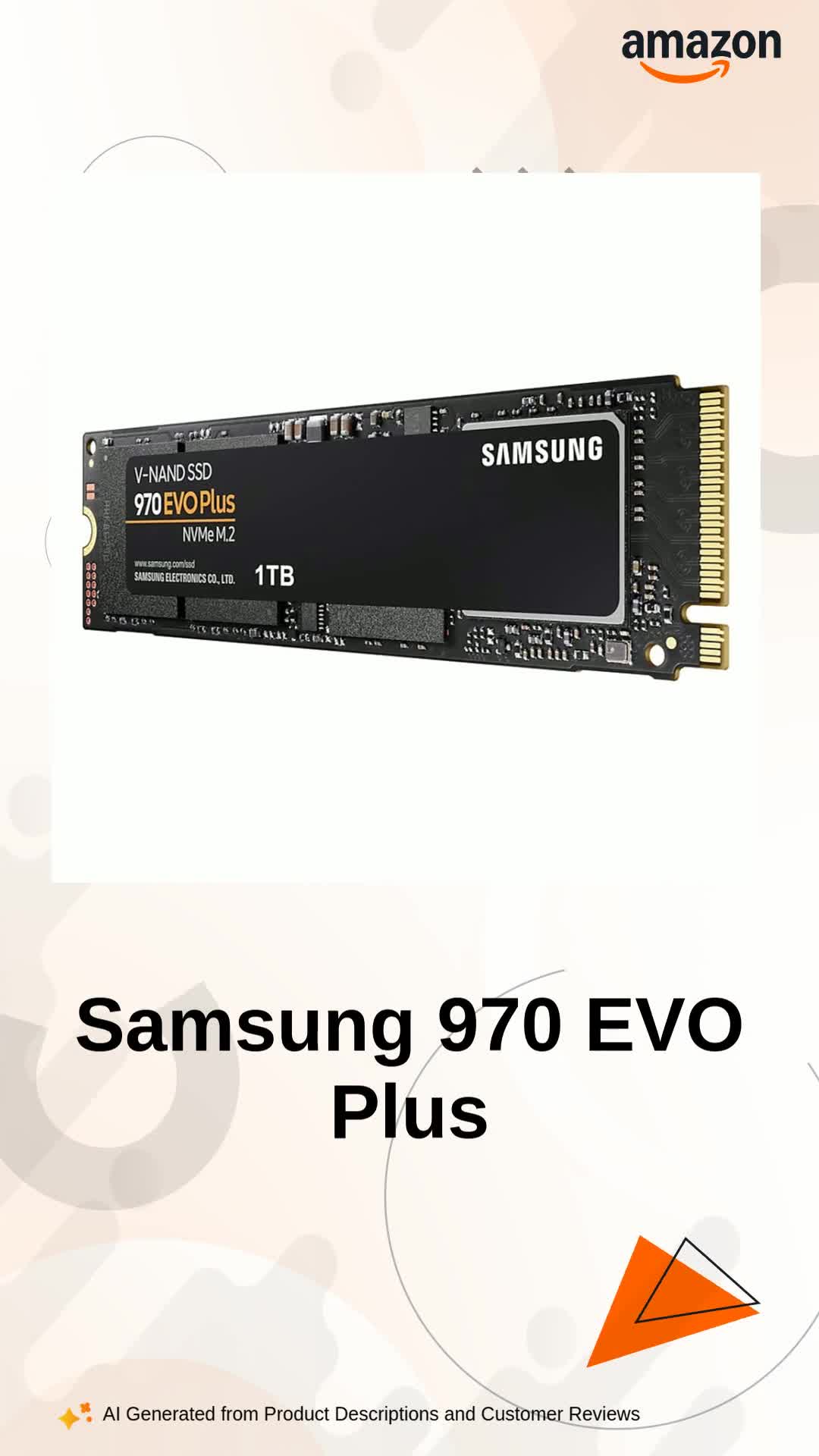 Samsung 970 EVO Plus PCIe NVMe M.2 Internal Solid State Drive (SSD)