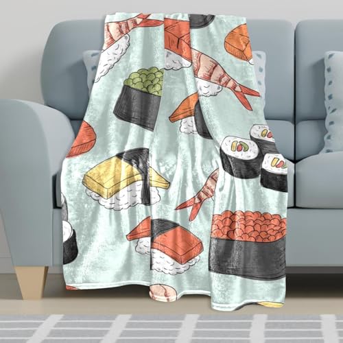 Couverture Polaire Sushi Plaid Lit Canapé 150x100cm