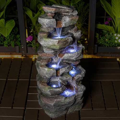 Large Cascading Outdoor Fountain Ground-Standing Fountain Fantastic Design Equipped with