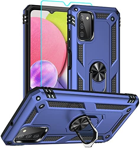 Samsung Galaxy A03s Protective Case with HD Screen Protector, Rin...