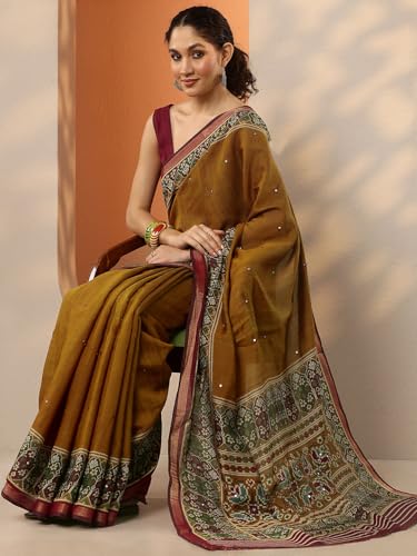 Image of Libas Silk Blend Womens Saree