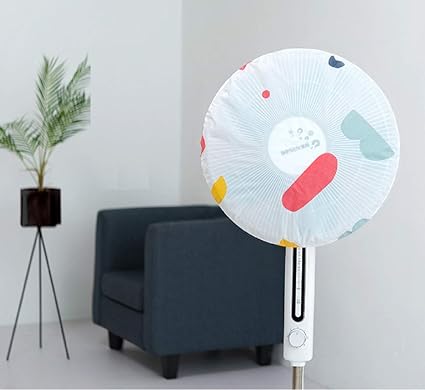 Amazon Rooftops 扇風機カバー 安全 収納 扇風機安全カバー 家庭用 ファンカバー セーフティーネット ゴムバンドづき 防水 防塵 幾何印 直径45cm 扇風機カバー ベビー マタニティ 通販