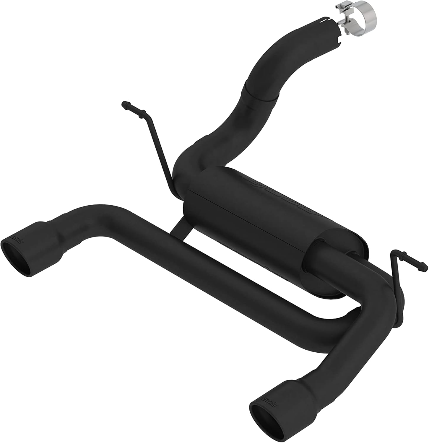 BORLA 1194CB Axle-Back Performance Exhaust System for 2018 Jeep Wrangler JL & JLU 4 Cyl. T-304 Stainless Steel ATAK Sound Dual Split Rear Exit Single 3.5" Round Coated Black Tip On Each Side